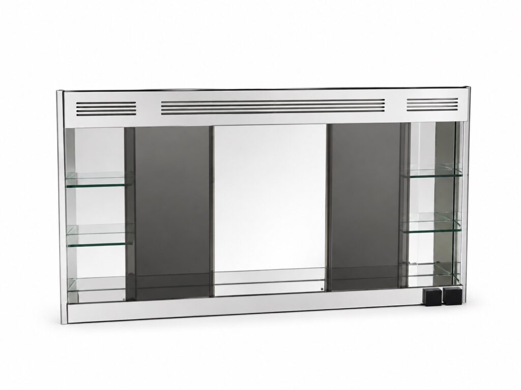 Armoire de toilette en verre vintage pour Lupi Cristal Luxor