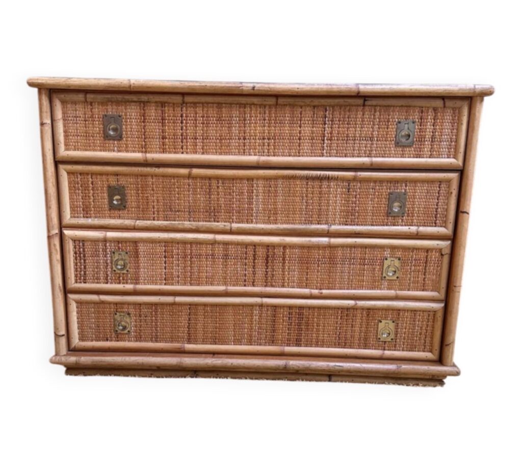 Commode en bambou et rotin Dal Vera