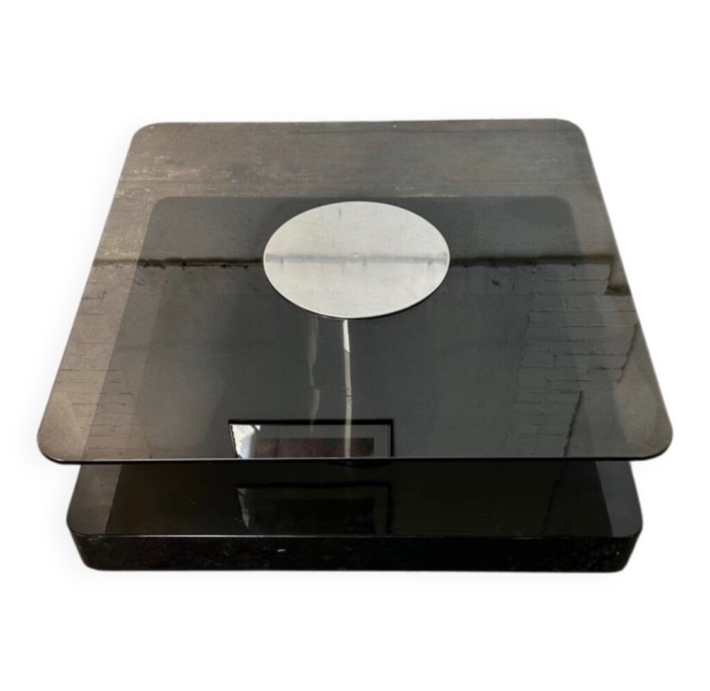 Table basse carrée design Marco Fantoni pour Tecno